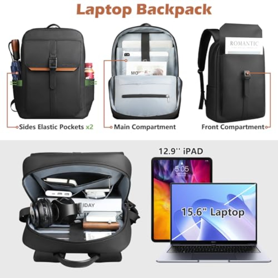 Slim Laptop Backpack for Men W - Women'S Bags For Work บทวิจารณ์และราคา
