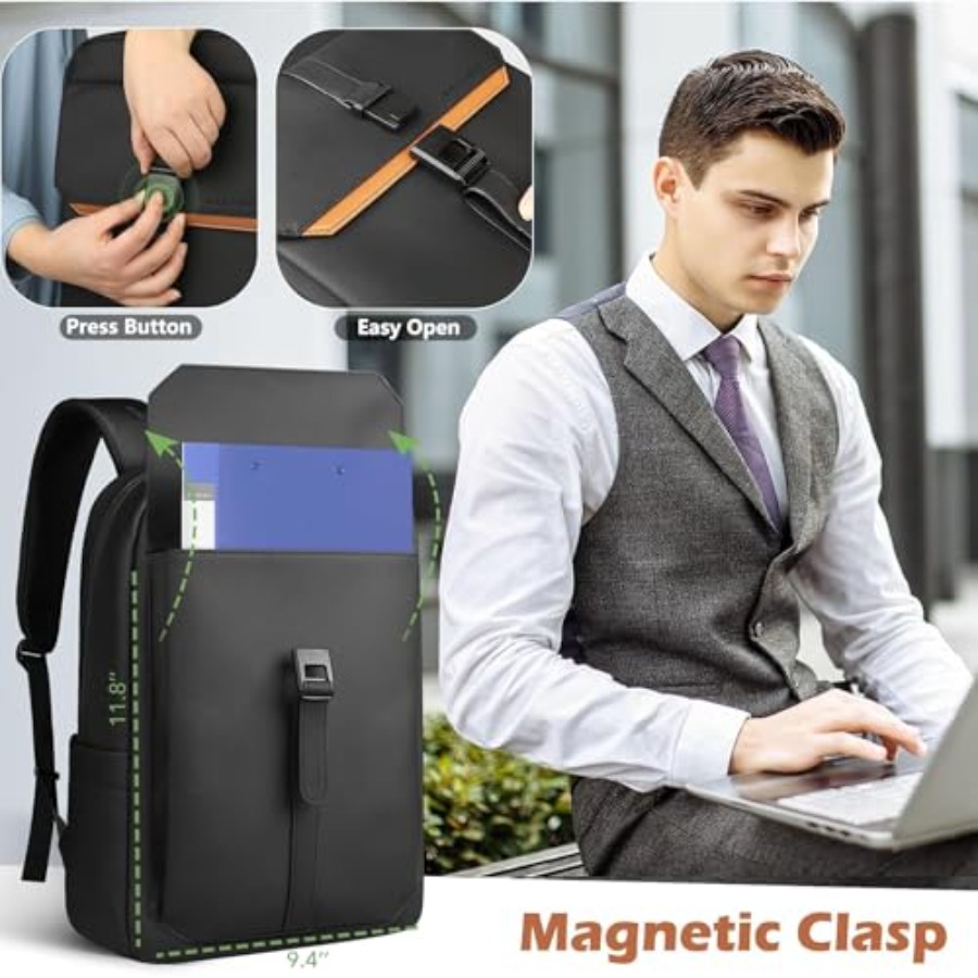 Slim Laptop Backpack for Men W - Women'S Bags For Work บทวิจารณ์และราคา