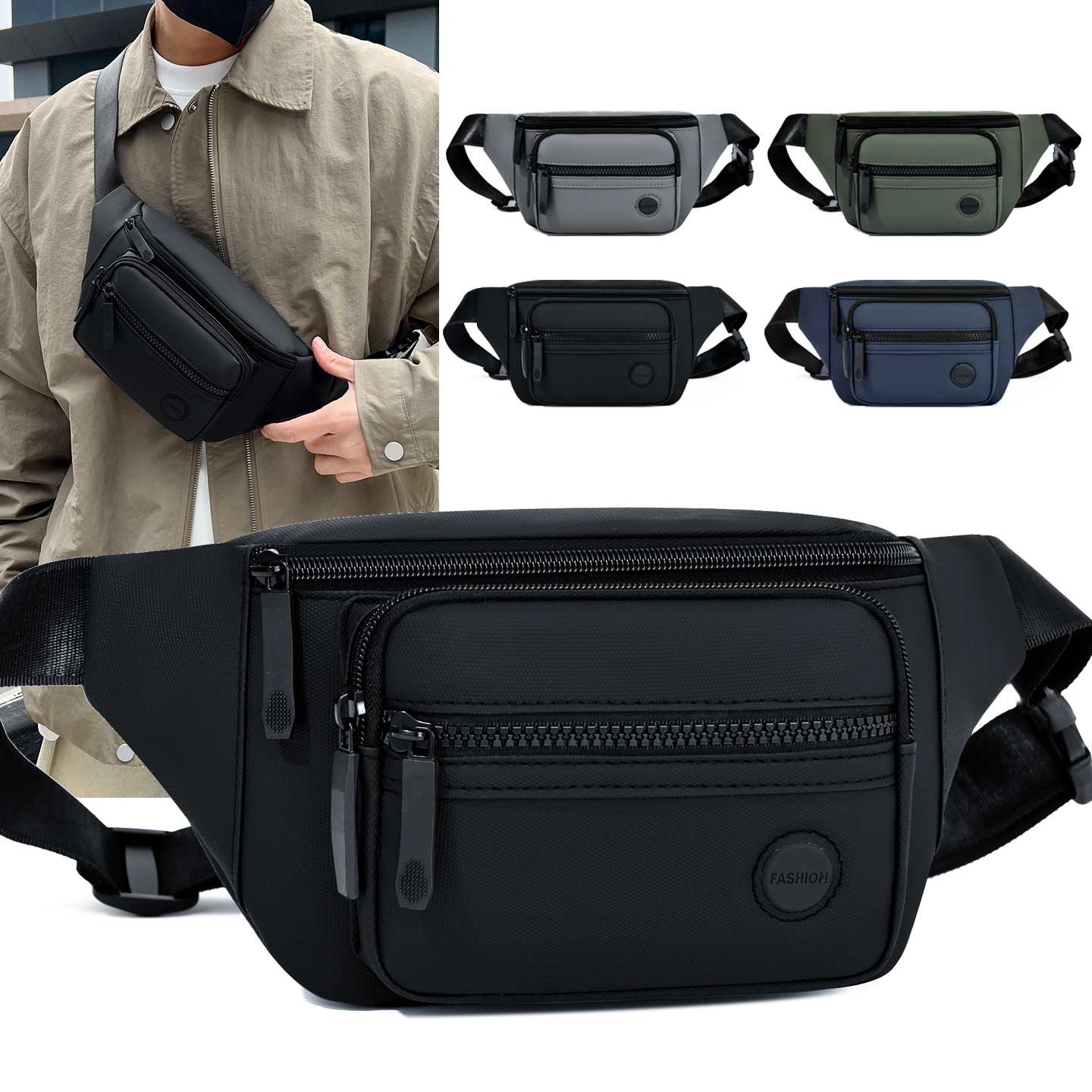 Unisex Waterproof Waist Bag Pa - Women'S Bags For Work บทวิจารณ์และราคา