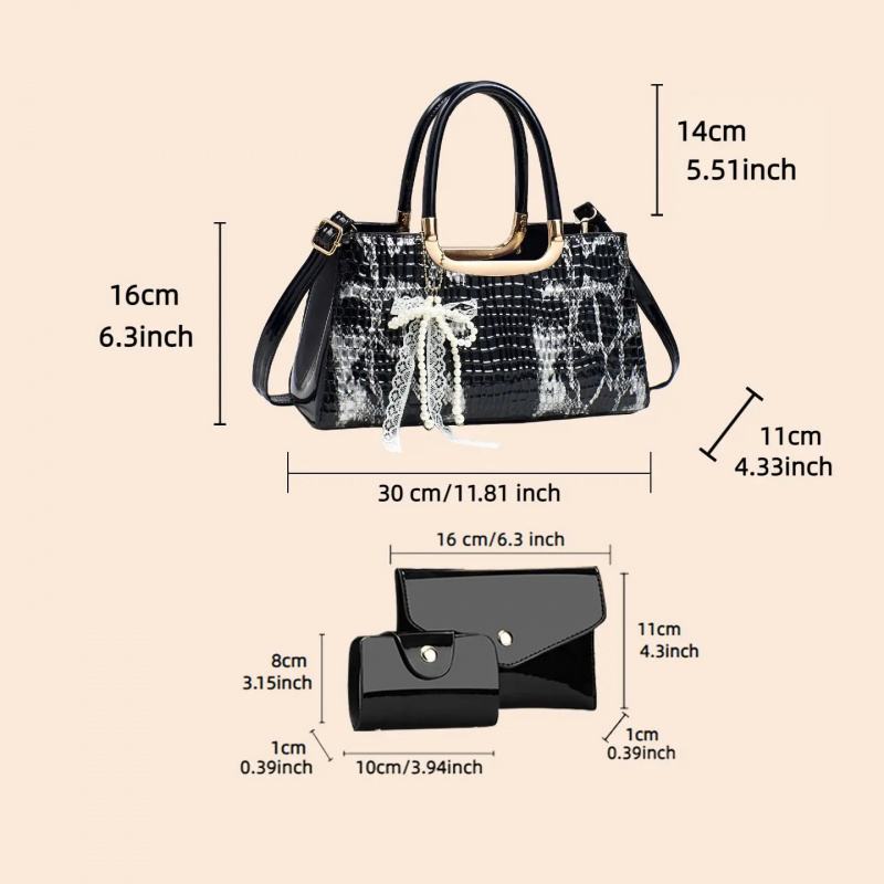 Women's Handbag Set, Crocodile - Women'S Bags Handbags บทวิจารณ์และราคา