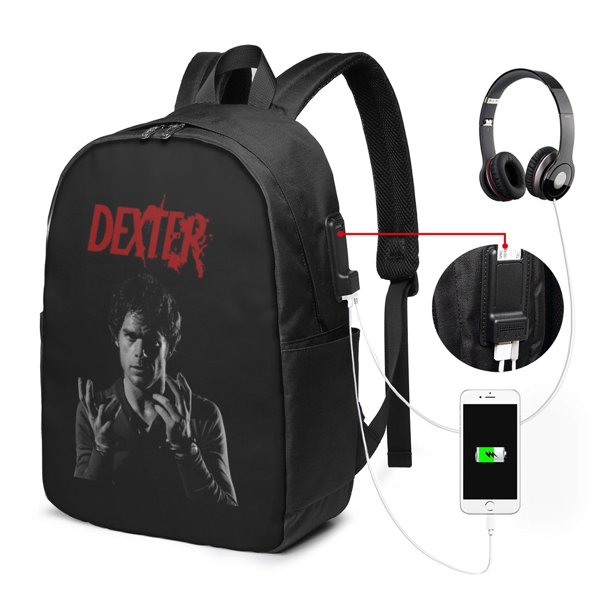 Movie Dexter Morgan Backpack T - Women Bags College บทวิจารณ์และราคา