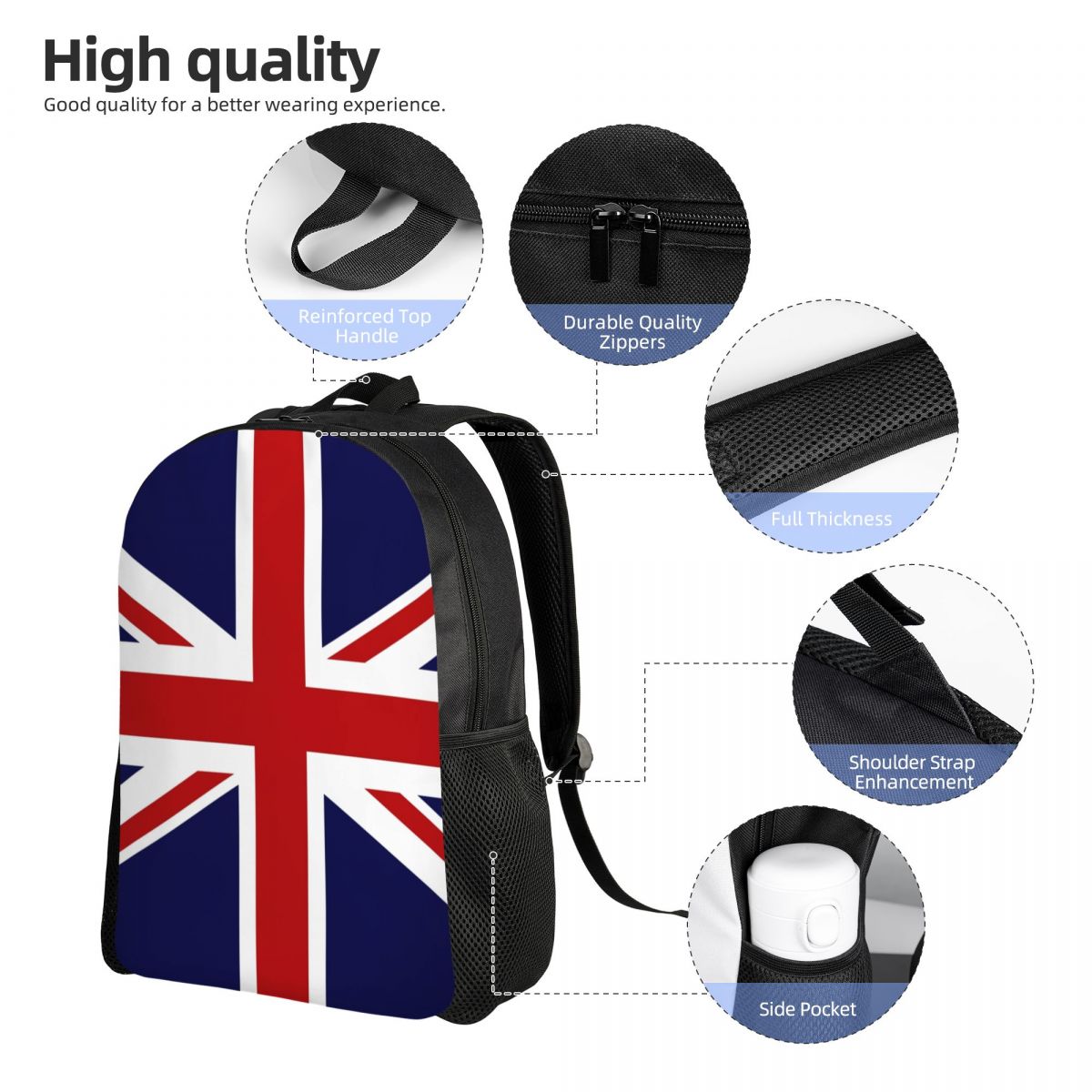 Union Jack Flag Of The UK Back - Women Bags Uk บทวิจารณ์และราคา
