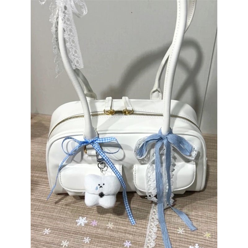 JIAERDI Retro White Bowling Ba - Women Bags Kurt บทวิจารณ์และราคา