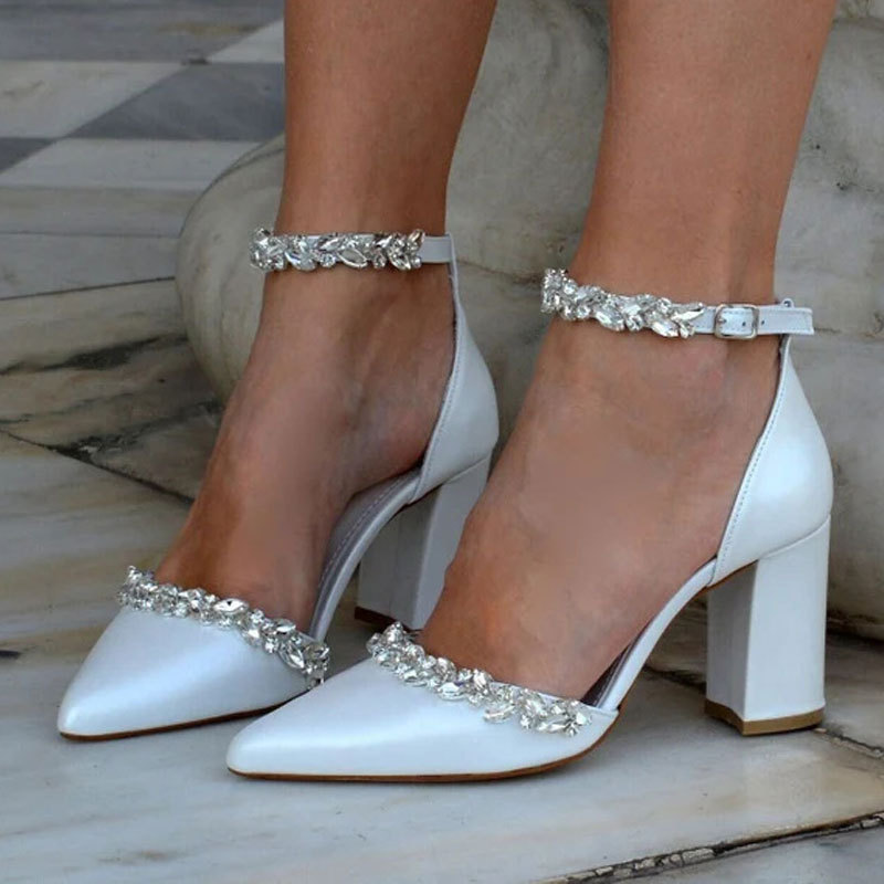 Pointed High Heel Thick Heel S - Women Bags And Shoes บทวิจารณ์และราคา