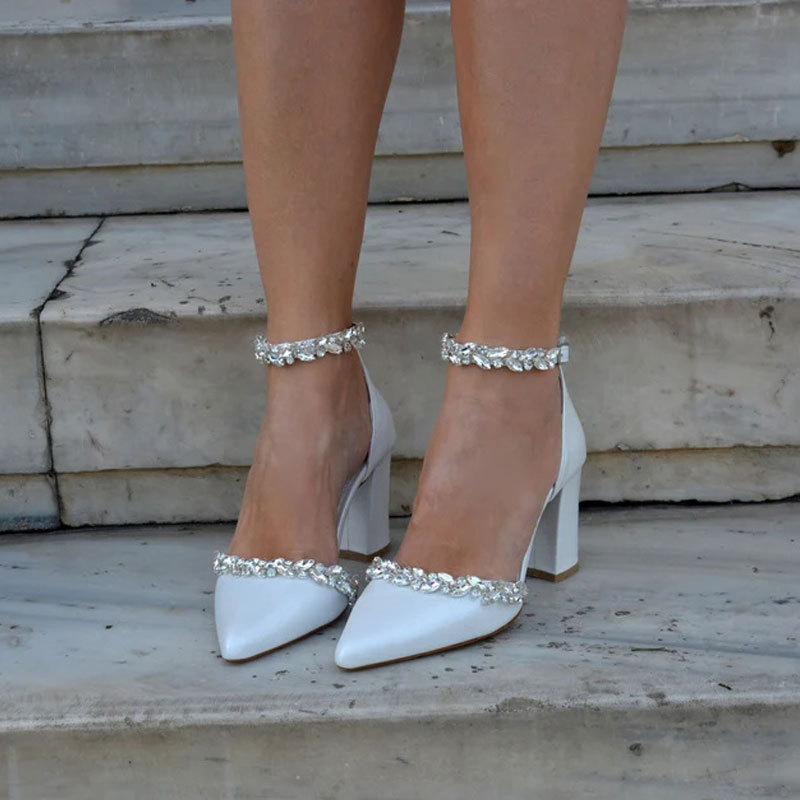 Pointed High Heel Thick Heel S - Women Bags And Shoes บทวิจารณ์และราคา