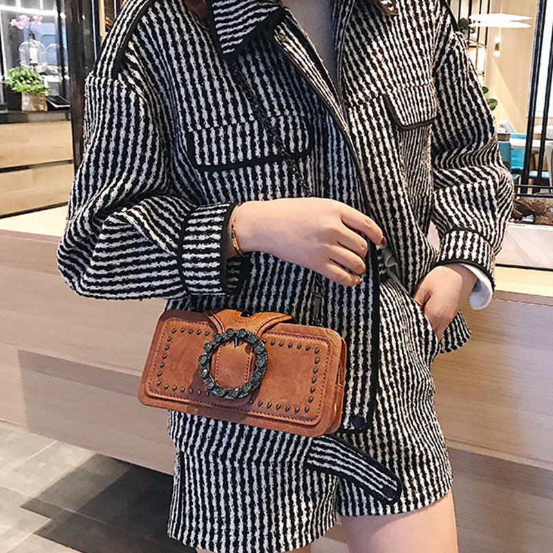 Vintage Round Rhinestone Buckl - Women Bags Kurt บทวิจารณ์และราคา