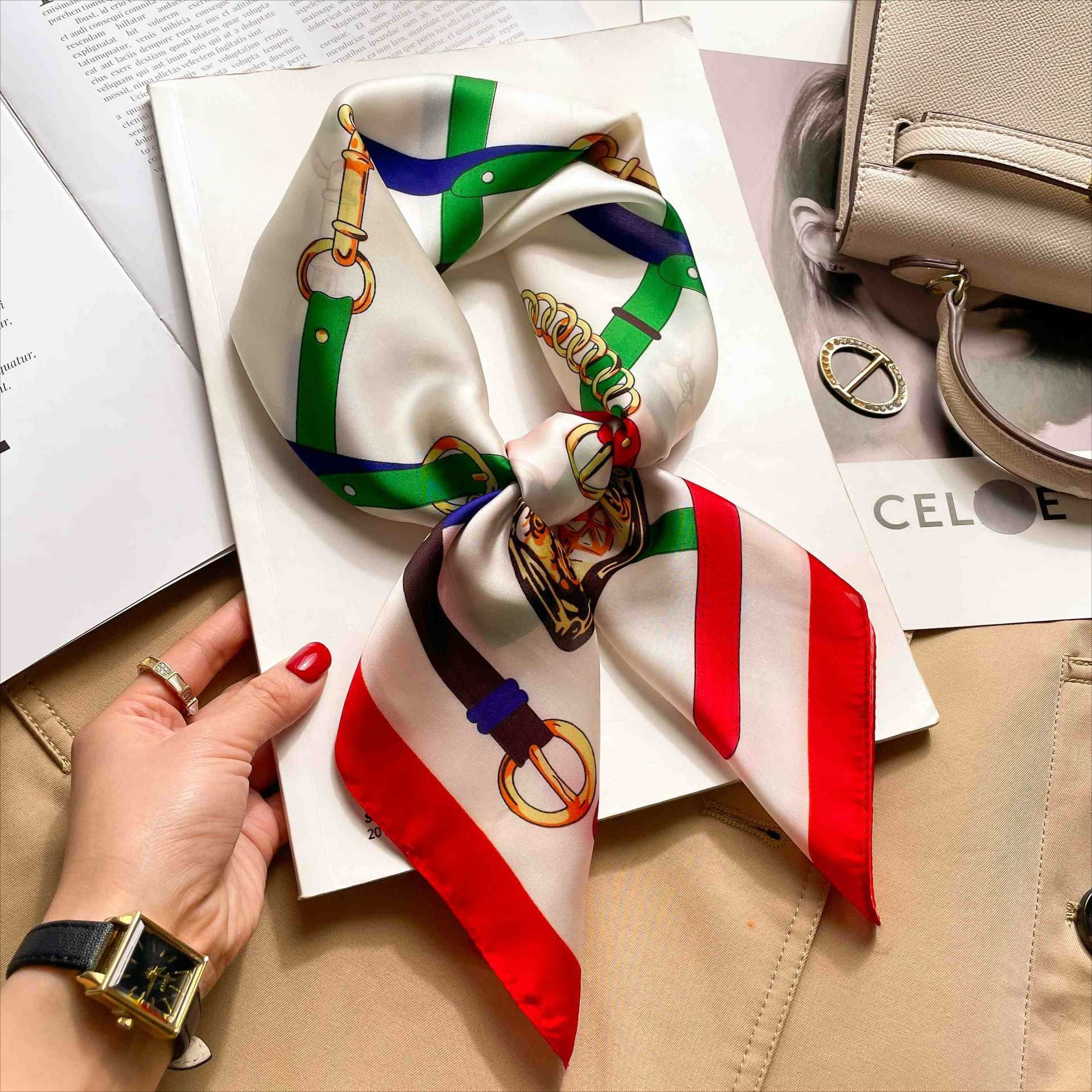 70cm Luxury Belt Print Silk Sq - Women Bags Online บทวิจารณ์และราคา