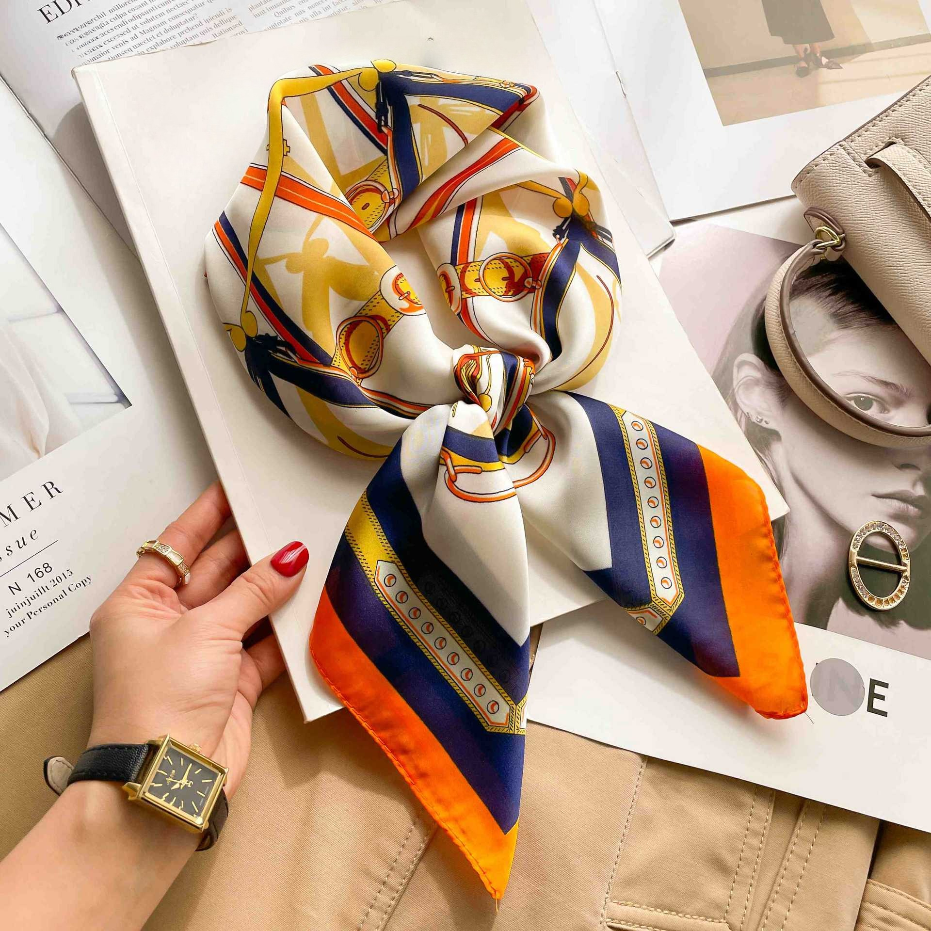 70cm Luxury Belt Print Silk Sq - Women Bags Online บทวิจารณ์และราคา