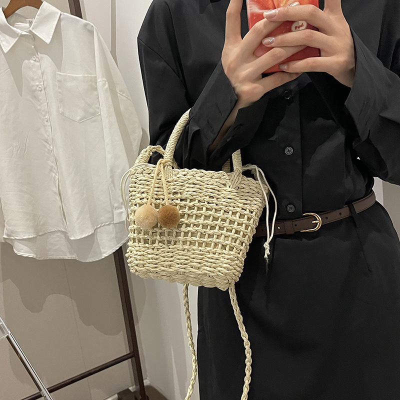 Casual Rattan Women Handbags W - Basket Bag Wicker บทวิจารณ์และราคา