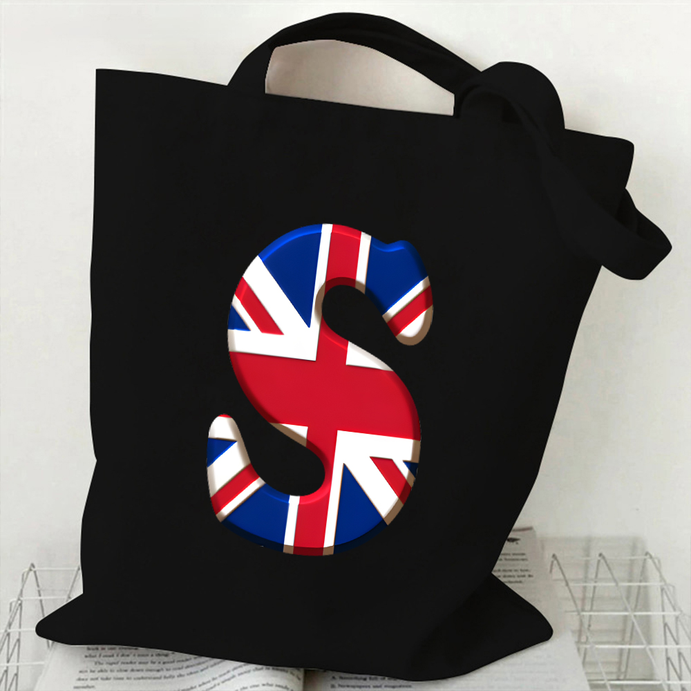 A-Z 26 Letter Canvas Tote Bag  - Women Bags Uk บทวิจารณ์และราคา