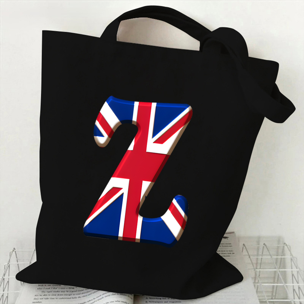 A-Z 26 Letter Canvas Tote Bag  - Women Bags Uk บทวิจารณ์และราคา