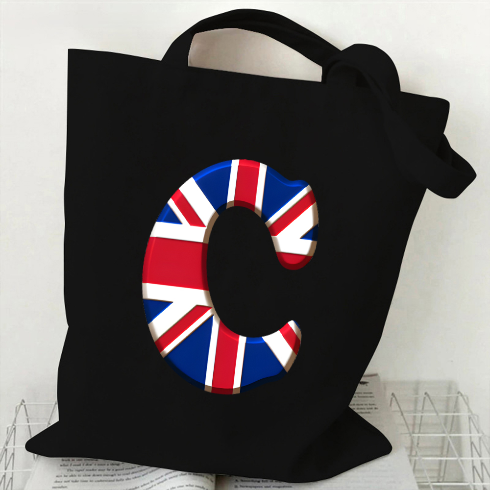 A-Z 26 Letter Canvas Tote Bag  - Women Bags Uk บทวิจารณ์และราคา
