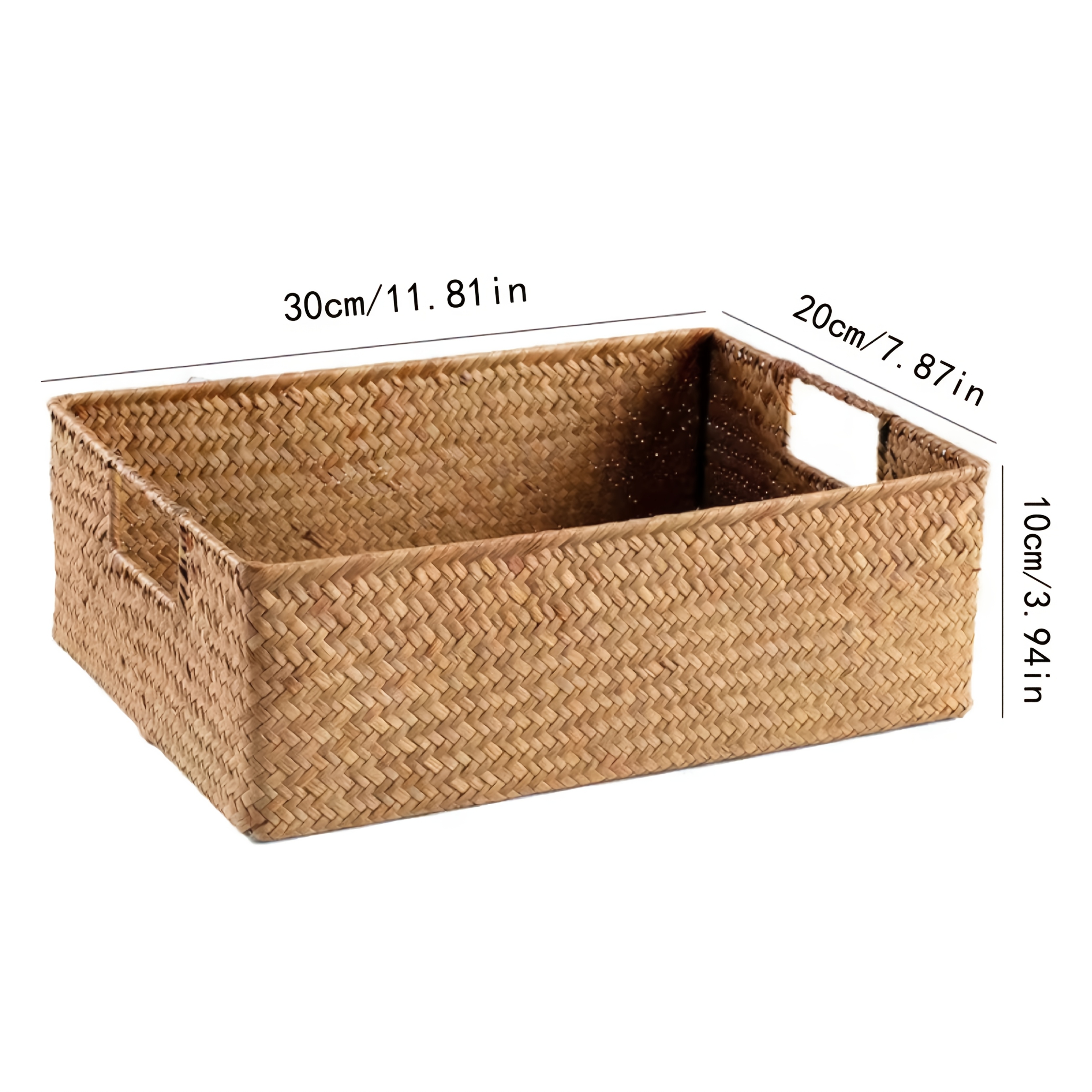Handwoven Rattan Basket, Recta - Basket Bag Wicker บทวิจารณ์และราคา