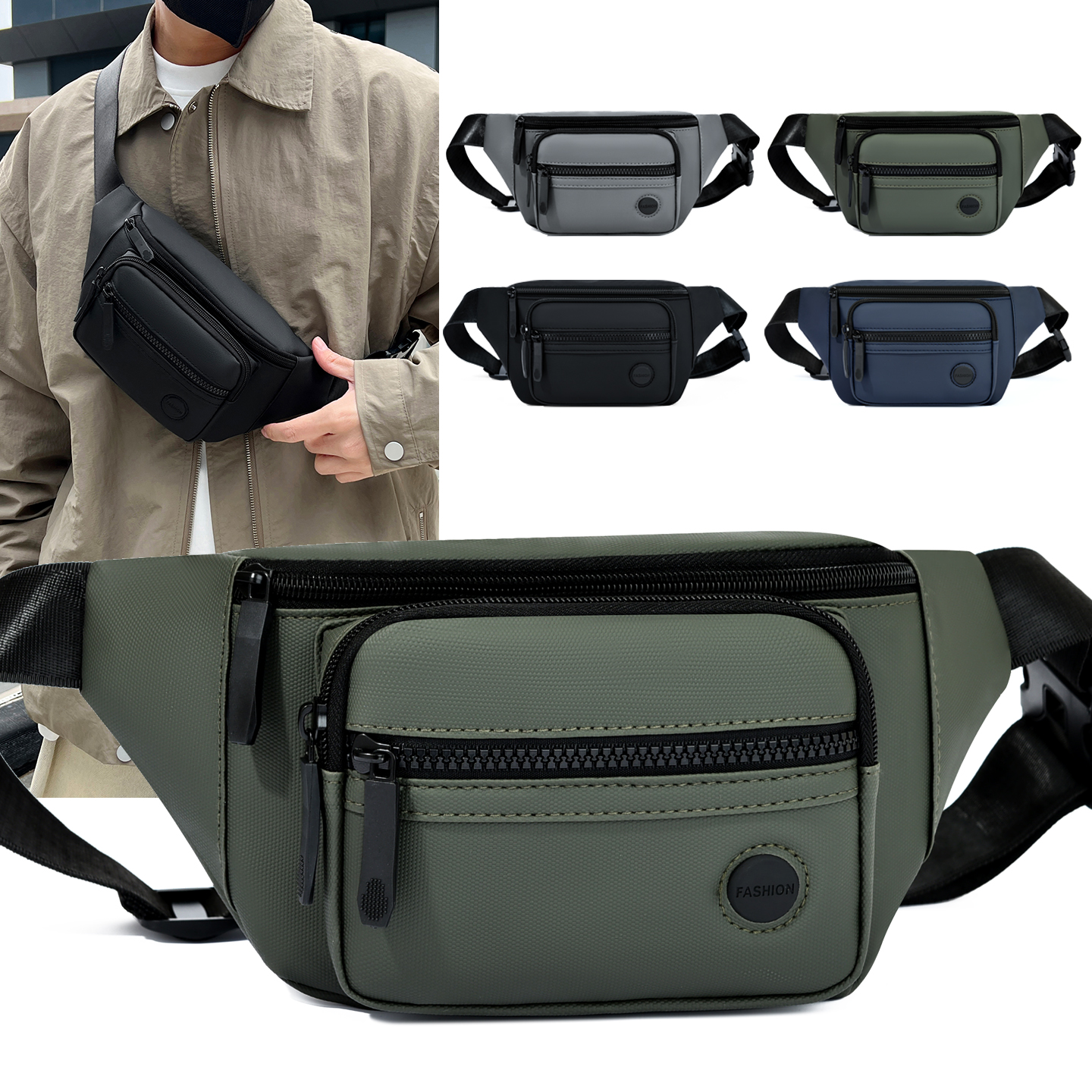 Unisex Waterproof Waist Bag Pa - Women'S Bags For Work บทวิจารณ์และราคา