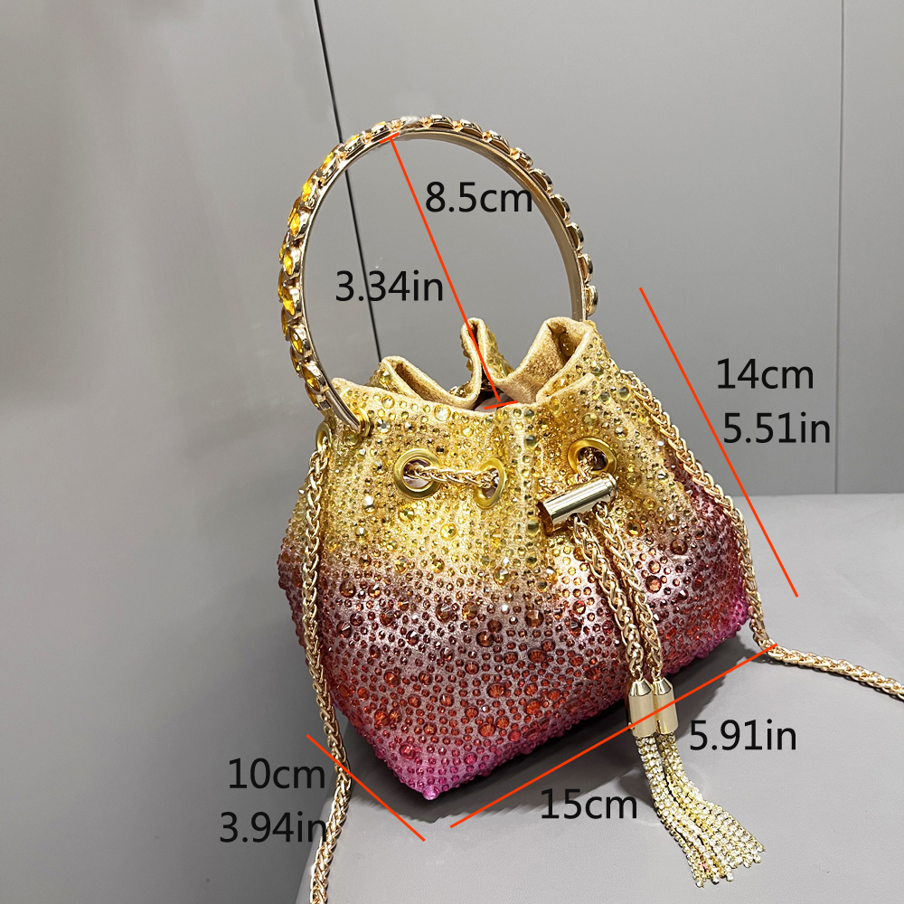 Handle Rhinestones Evening clu - Evening Bag Beaded บทวิจารณ์และราคา