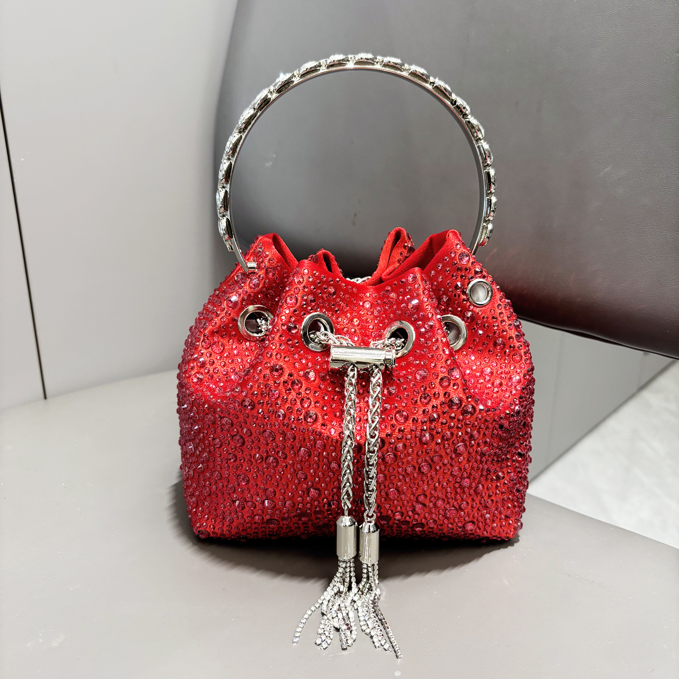 Handle Rhinestones Evening clu - Evening Bag Beaded บทวิจารณ์และราคา