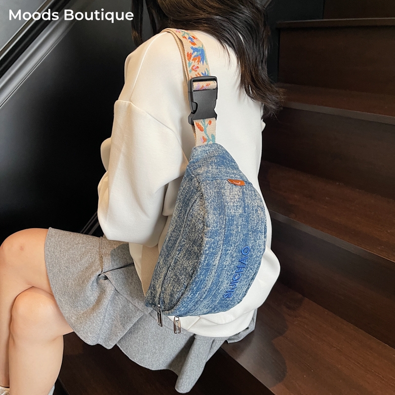 Denim Blue Chest Bags For Wome - Women Bags Trend 2025 บทวิจารณ์และราคา